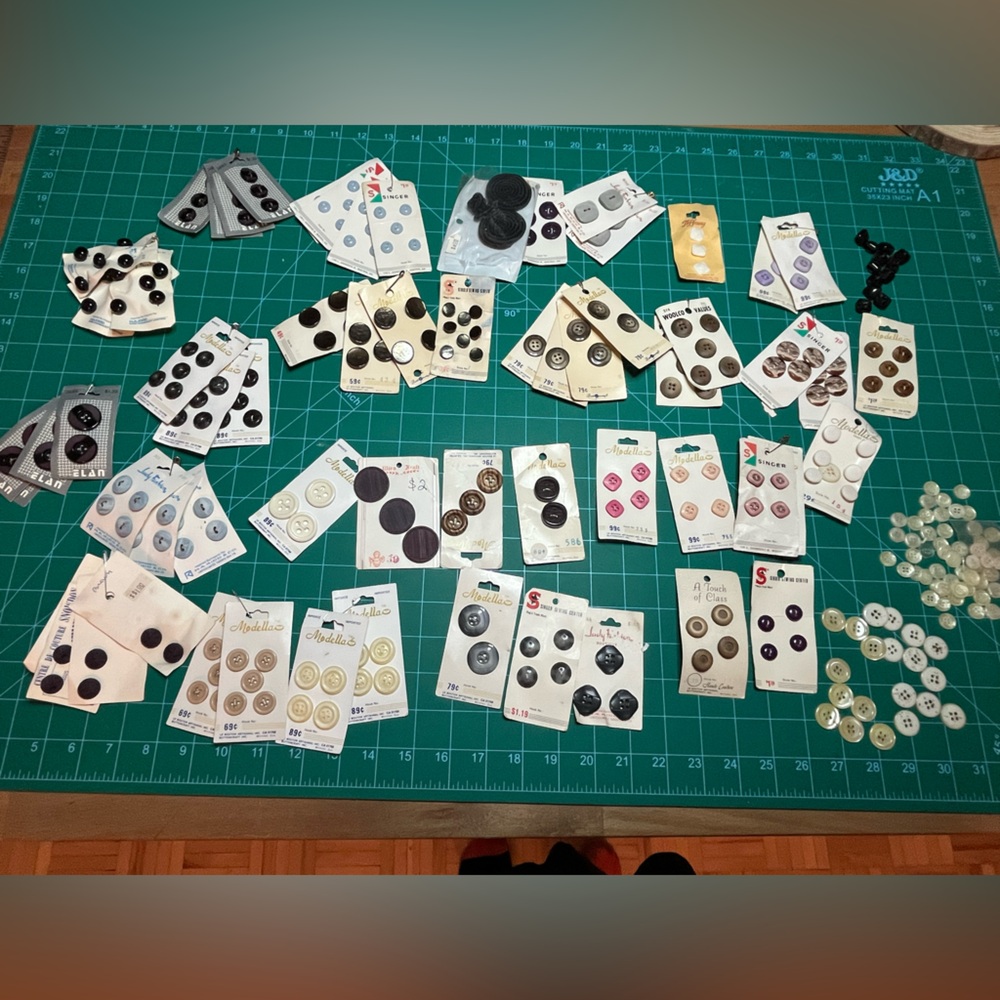 Assorted Vintage Button Collection